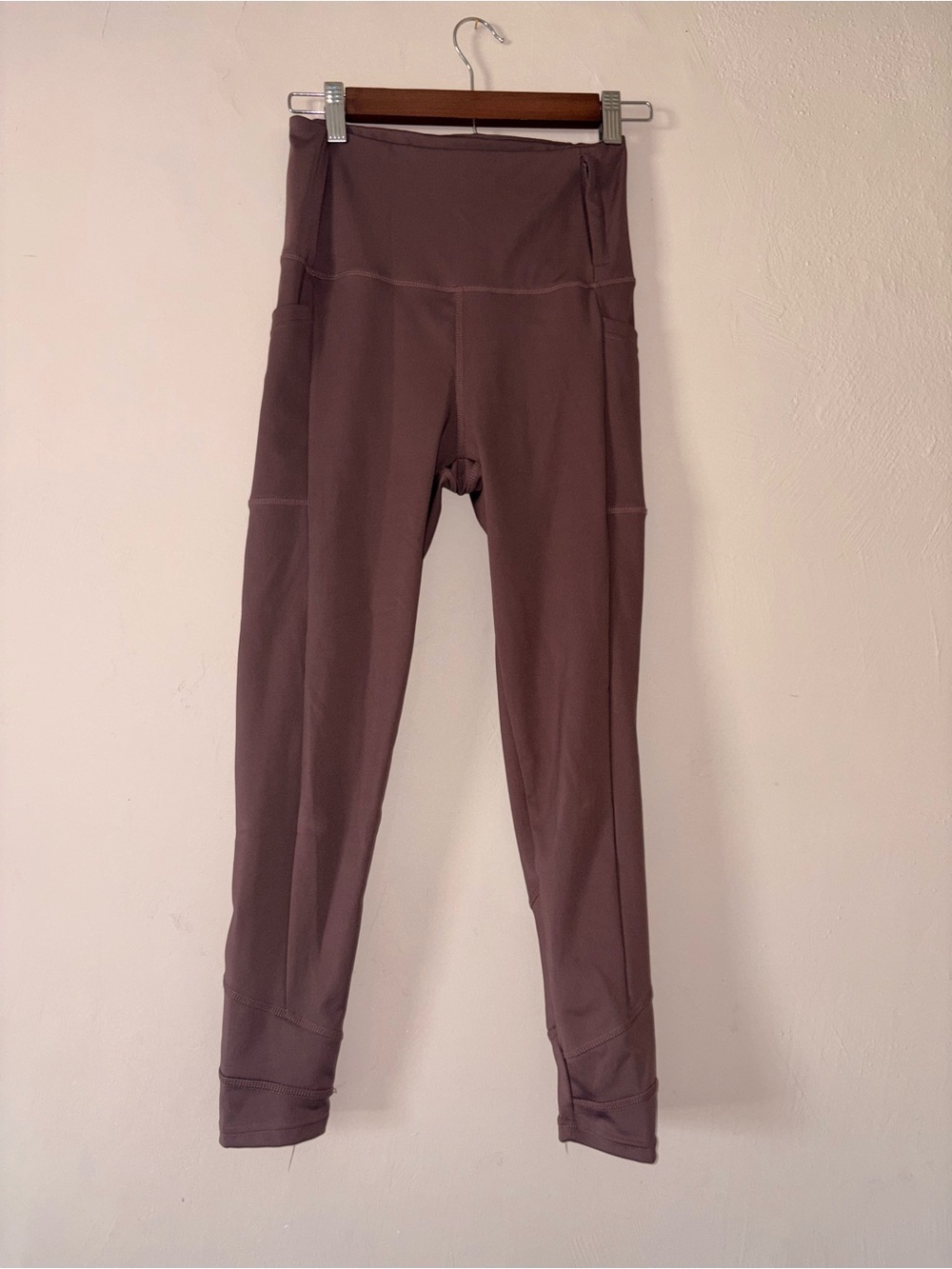 Kay Unger brown pocket leggings S